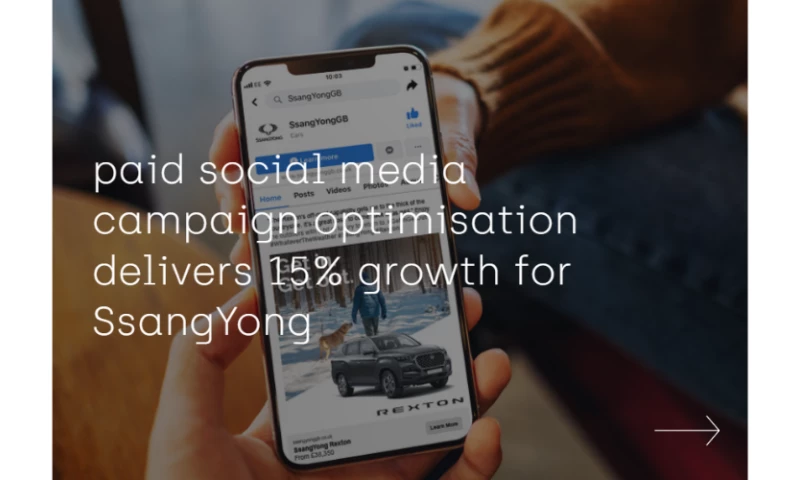Paid social media campaign optimisation delivers 15% growth in leads for SsangYong