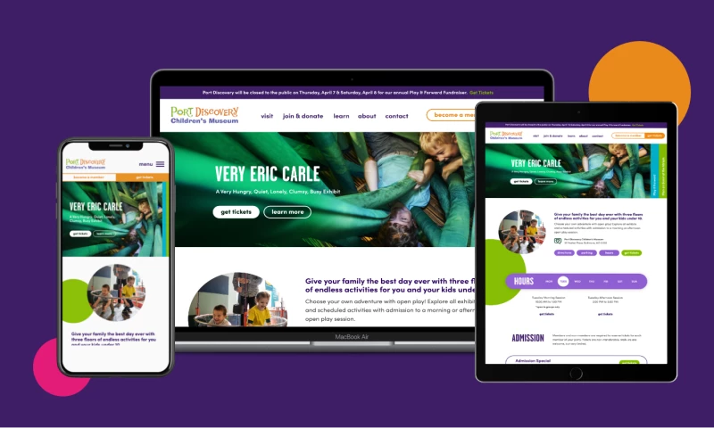 Propr - Port Discovery Children's Museum Website Design & Development