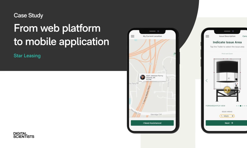 Digital Scientists - Truck Leasing App Development: From web platform to mobile application