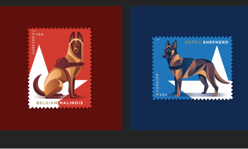 Military Working Dogs Postage Stamps
