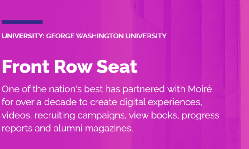 Moire Branding - George Washington University Front Row Seat