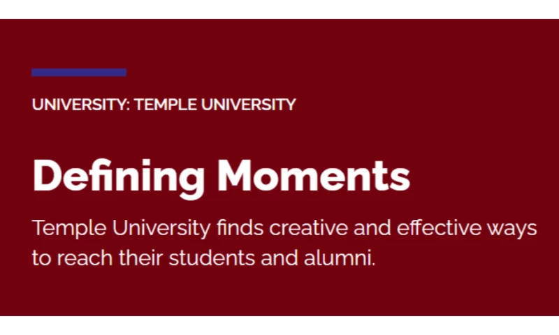 Moire Branding - Temple University Defining Moments
