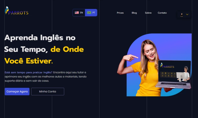 Wix Business Pro - Parrots English