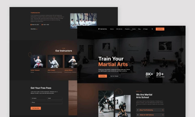 wcopilot - Martial Arts - Martial Arts Website Template