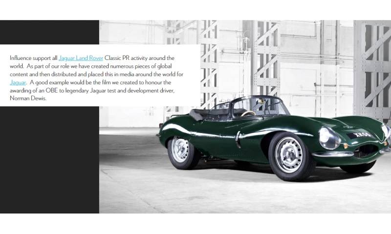 Influence Associates - Jaguar Land Rover Classic