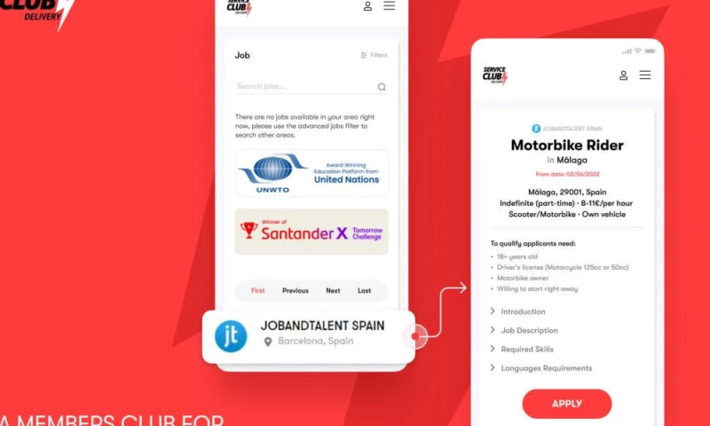 Mobile App Development and Website Design for Service Club Delivery