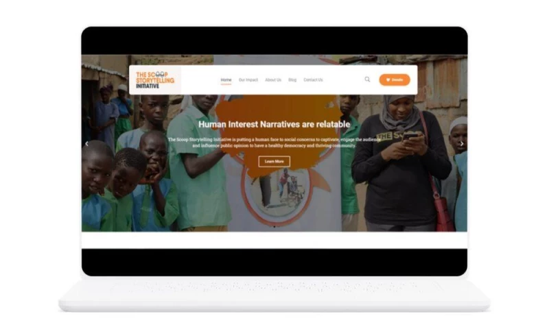 Website Design for The Scoop Storytelling Initiative