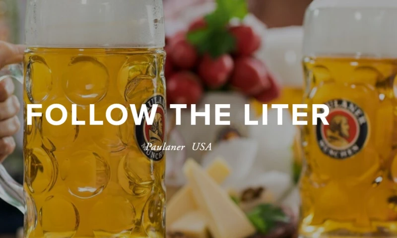 Paulaner Liter Glass