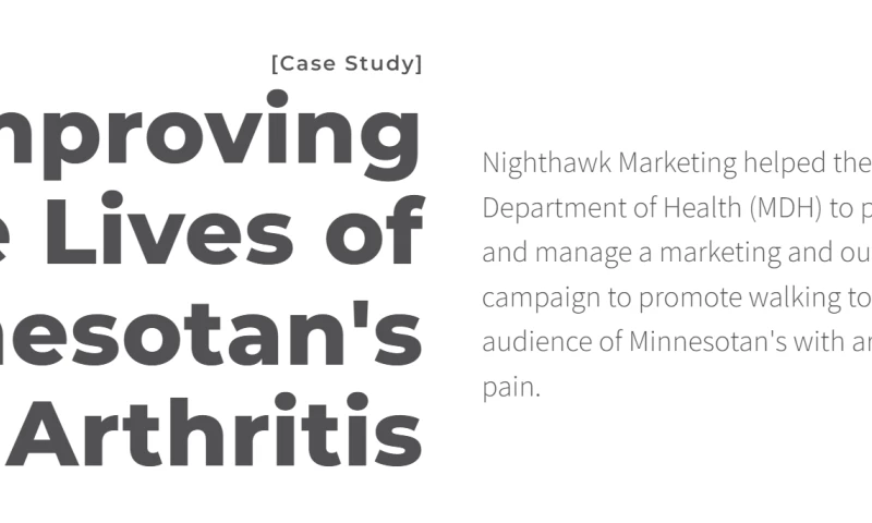 Nighthawk Marketing - Improving the Lives of Minnesotan's with Arthritis