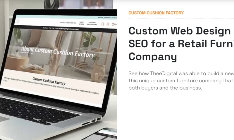 Custom Web Design and SEO for a Retail Furniture Company