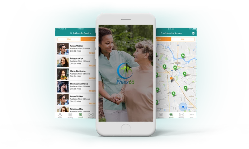 Phlex65 - On-Demand Caregiver App For Healthcare Industry
