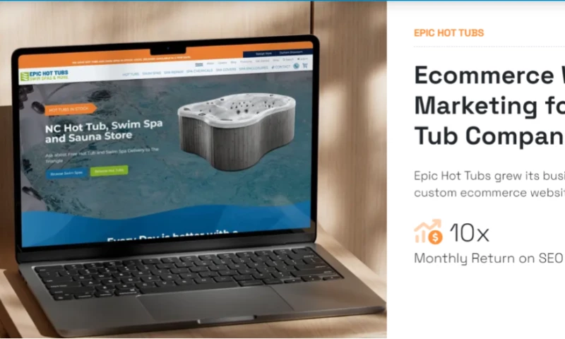 Ecommerce Website and Marketing for a Retail Hot Tub Company