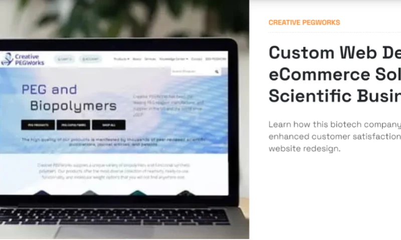 Custom Web Design and eCommerce Solution for a Scientific Business