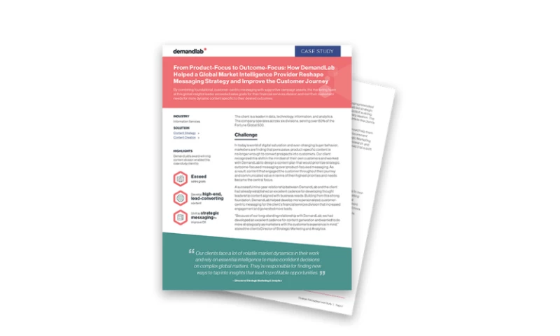 Global Insights Leader Improves the Customer Journey with Reshaped Messaging