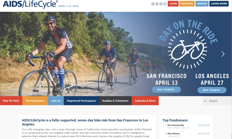 Metaglyphics Web Development - http://www.aidslifecycle.org/