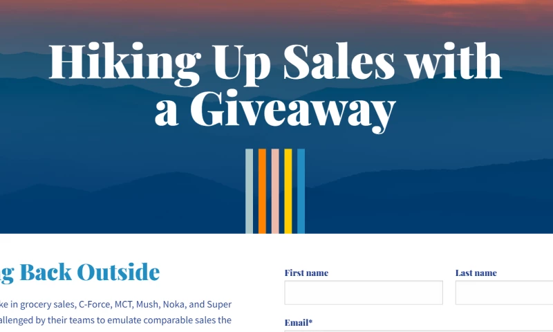 Hiking Up Sales with a Giveaway