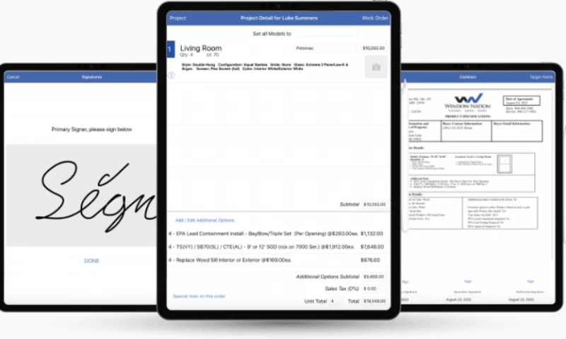 An iPad app for window installation solution