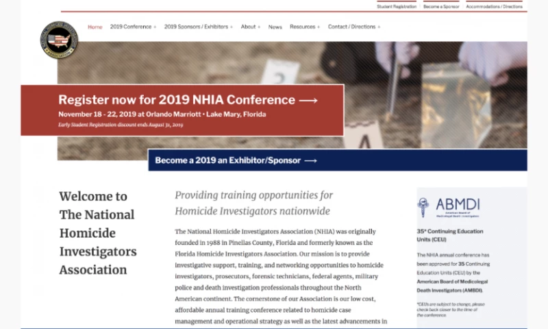 Christina Creative Design - National Homicide Investigators Association WordPress theme