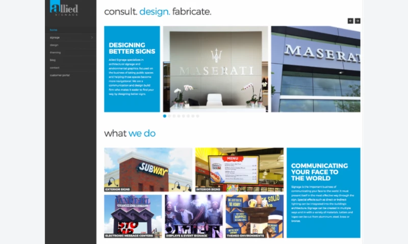 Christina Creative Design - Allied Signage Responsive Website