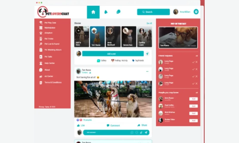 Unique social media platform for pet lovers