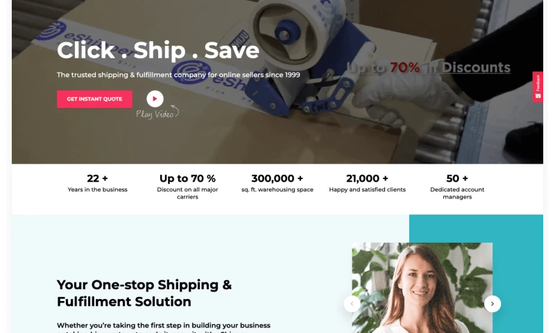 Website Re-design for a leading e-Shipping company