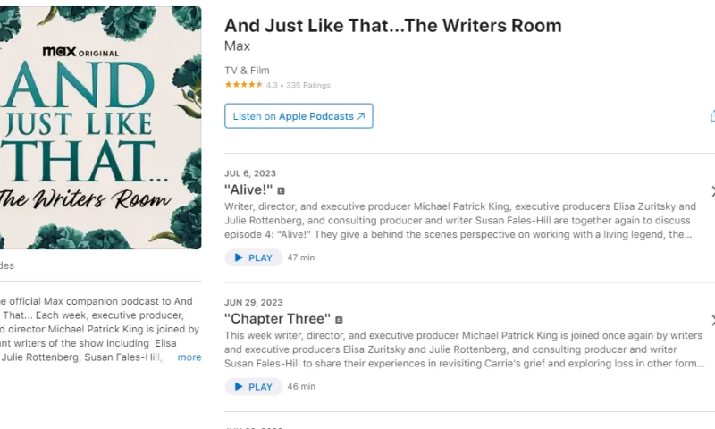 And Just Like That...The Writers Room