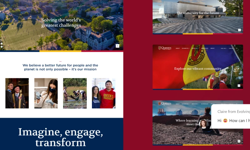A Bold Website to Lead Queen's University Into the Future