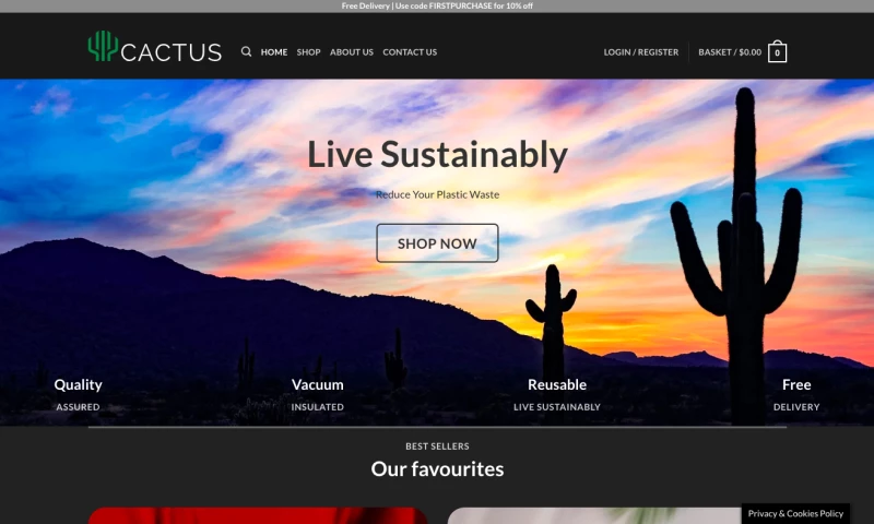 Ben Jacobs Web Design - Cactus Water Bottles