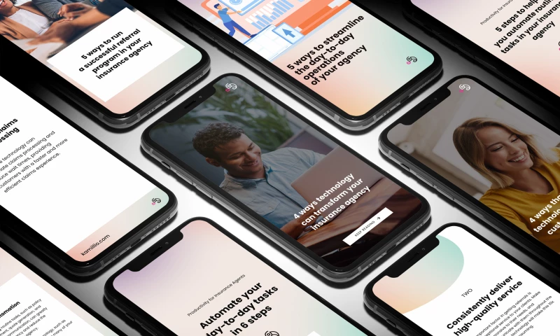 Social media graphics for an insurance software company