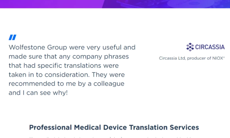 Wolfestone Group - Medical Device Translation
