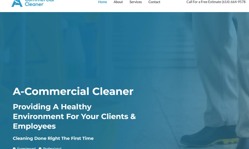 Sales Nimbus - Branding and Web Design for A-Commercial Cleaner