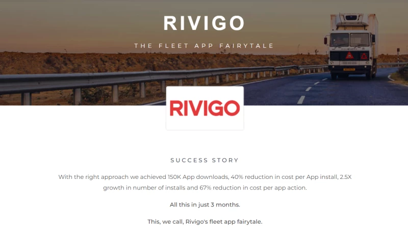RIVIGO The Fleet App Fairytale