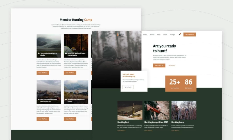 wcopilot - Fishing and Hunting Club Website Template