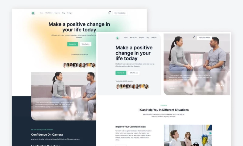 wcopilot - Life Coach - Life Coach Website Template