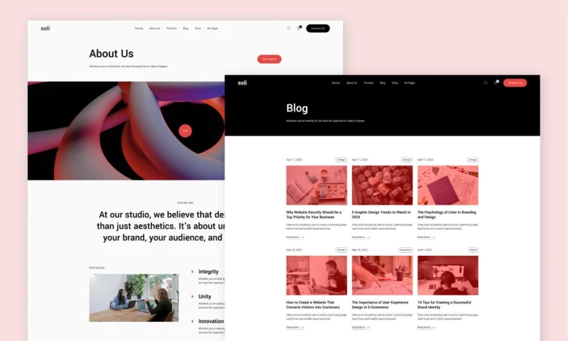 wcopilot - Soli - Portfolio Website Template