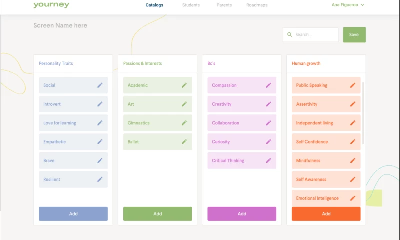 Icalia Labs - Yourney - Creative Software Design for Personalized Education Management.
