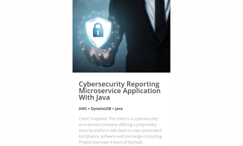 Cybersecurity Reporting Microservice Application with Java