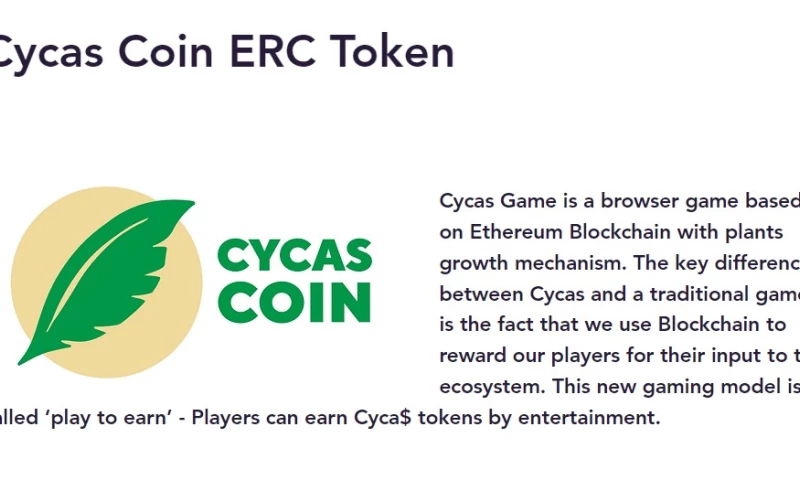 Cycas Coin ERC Token