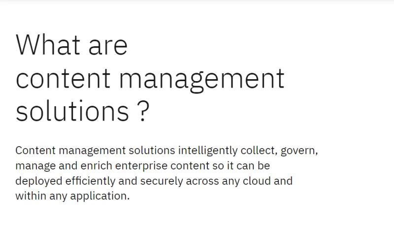 Enterprise content management solutions