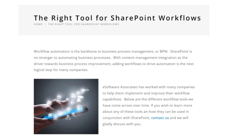 The Right Tool for SharePoint Workflows