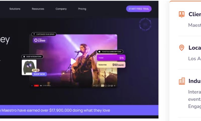 Maestro Expands Market for Streaming Video Platform by Collaborating with Avahi to Integrate with Amazon Interactive Video Service