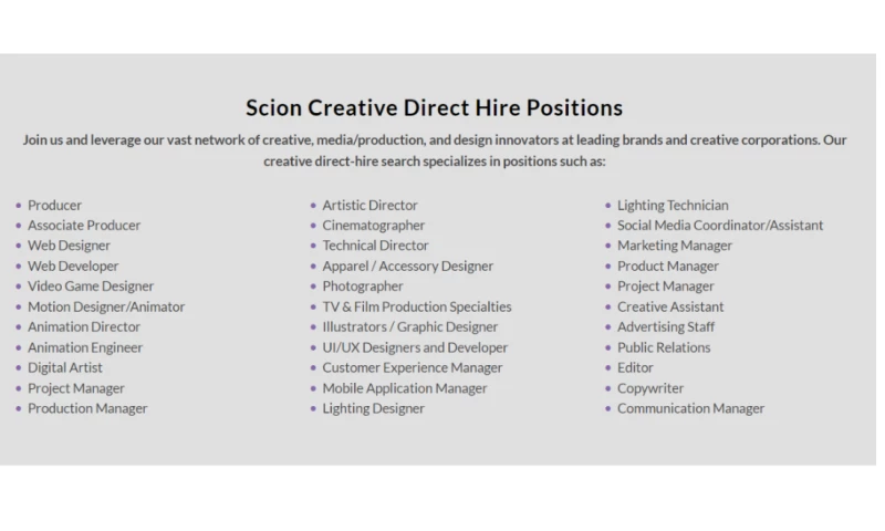 Creative Staffing Direct Hire