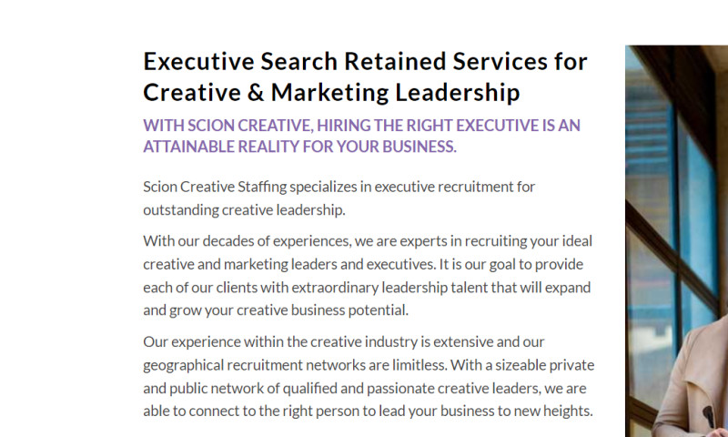 Scion Staffing - Executive Search Retained Services