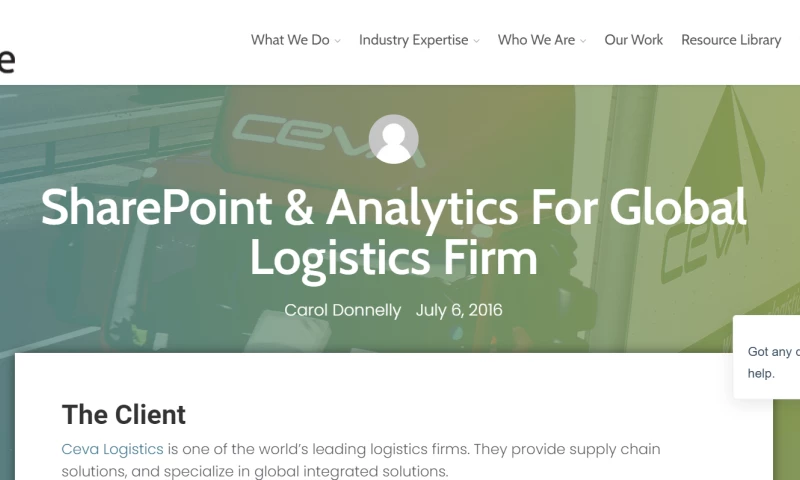 SharePoint & Analytics For Global Logistics Firm
