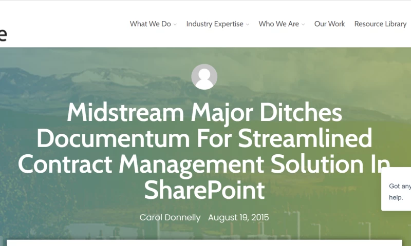 Midstream Major Ditches Documentum For Streamlined Contract Management Solution In SharePoint