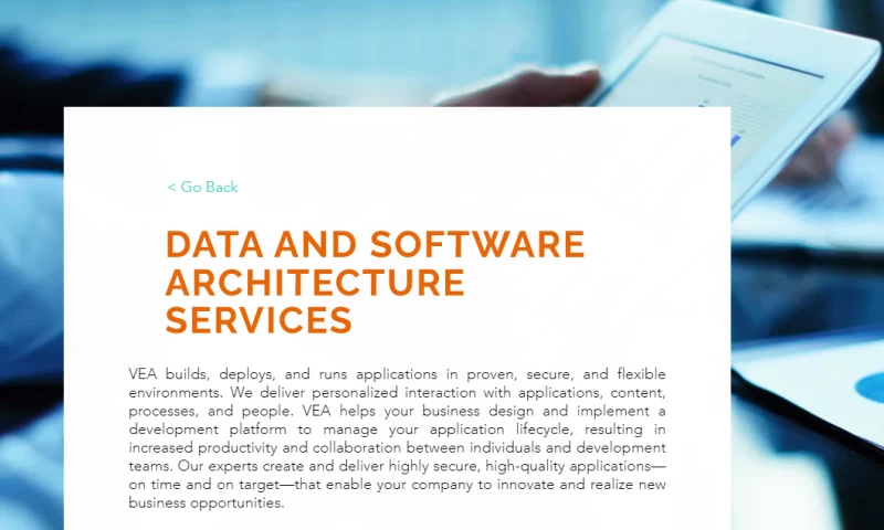 DATA AND SOFTWARE ARCHITECTURE SERVICES