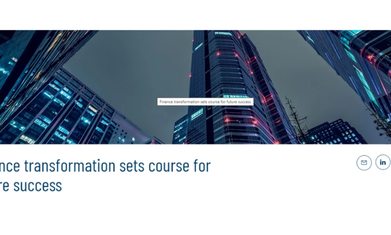Finance transformation sets course for future success