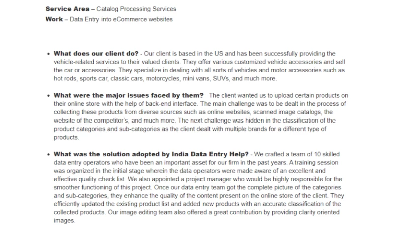 Data Entry Help - Data Entry into eCommerce websites