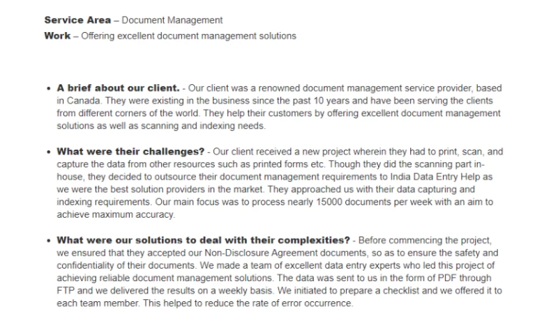 Data Entry Help - Offering excellent document management solutions