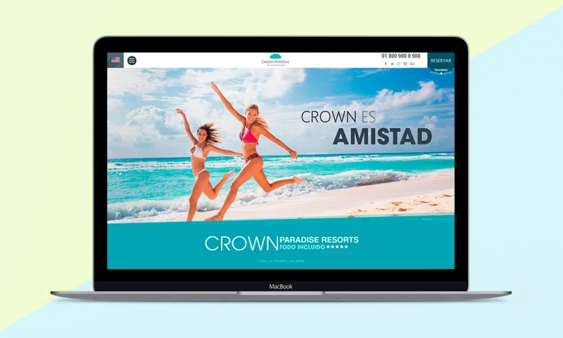 Zipvisual - Sitio web Crown Paradise Hotel